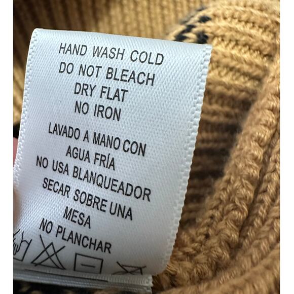 Fashion Nova brown black animal print v neck sweater size large - Picture 5 of 9